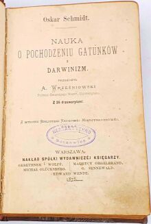 SCHMIDT - NAUKA O POCHODZENIU GATUNKÓW I DARWINIZM drzeworyty 1875r. - 3