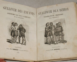SWIFT - PODRÓŻE GULIWERA. GULIWER DLA DZIECI czyli najciekawsze przygody tego wędrowca  1855r.  chromolitografia Fajans - 4