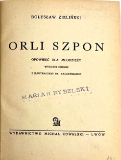 ZIELIŃSKI- ORLI SZPON z ilustr. St.Raczyńskiego [1944] - 3