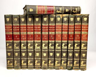 [KALENDARZ MYŚLIWSKI I SPORTOWY] THE SPORTING MAGAZINE OR MONTHLY CALENDAR Londyn 1792-1821, 13 woluminów - 6
