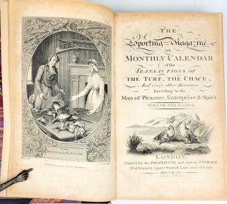 [KALENDARZ MYŚLIWSKI I SPORTOWY] THE SPORTING MAGAZINE OR MONTHLY CALENDAR Londyn 1792-1821, 13 woluminów - 13
