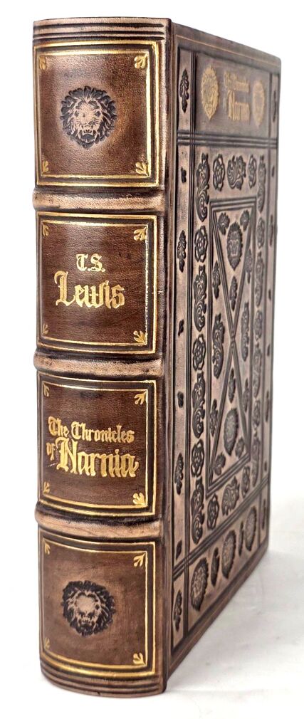 Lewis - The Chronicles Of Narnia  Leather Rebound fore-edge painting