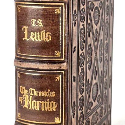Lewis - The Chronicles Of Narnia  Leather Rebound fore-edge painting
