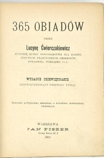 ĆWIERCZAKIEWICZ- 365 OBIADÓW 1901 - 3