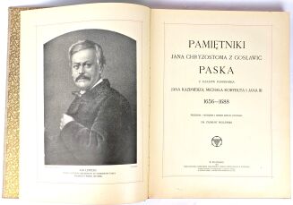 PASEK - PAMIĘTNIKI JANA CHRYZOSTOMA PASKA Z GOSŁAWIC wyd. 1915r. OPRAWA ilustracje - 7