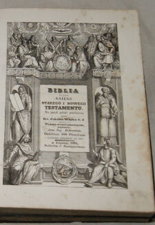 WUJEK- BIBLIA  to jest księgi STAREGO TESTAMENTU wyd. 1860r. setki rycin - 4