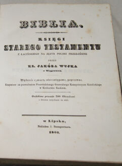 WUJEK- BIBLIA  to jest księgi STAREGO TESTAMENTU wyd. 1860r. setki rycin - 5