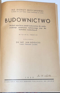 KRZYCZKOWSKI- BUDOWNICTWO wyd. 1939 - 3