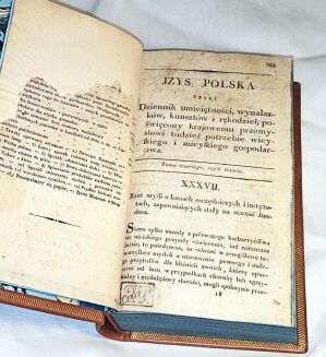 IZYS POLSKA czyli DZIENNIK umieiętności, wynalazków, kunsztów i rękodzieł 6 tomików wyd. 1820-4r. tablice - 4