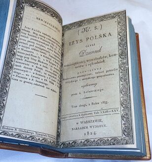 IZYS POLSKA czyli DZIENNIK umieiętności, wynalazków, kunsztów i rękodzieł 6 tomików wyd. 1820-4r. tablice - 8
