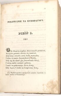 [POEZYE MYŚLIWSKIE, SZTUKA UKŁADANIA PSÓW, SŁOWNIK ŁOWIECKI] KICIŃSKI - POEZYE BRUNONA HRABI KICIŃSKIEGO t.1-4 [w 2 wol.] 1840 - 9
