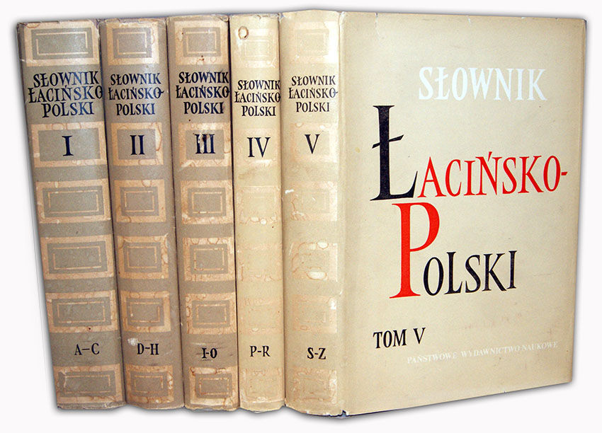 PLEZIA- SŁOWNIK ŁACIŃSKO-POLSKI t.1-5 (komplet)