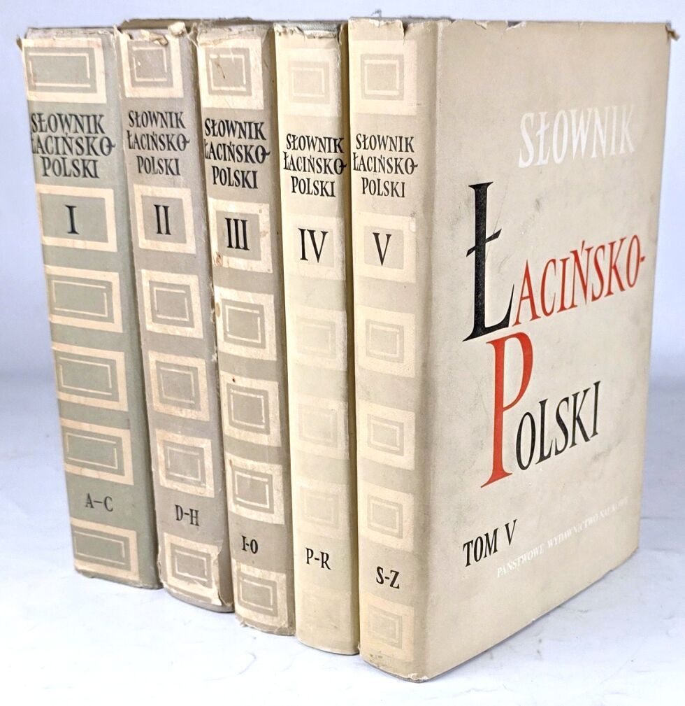 PLEZIA- SŁOWNIK ŁACIŃSKO-POLSKI t.1-5 (komplet) wyd.1
