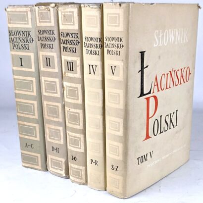 PLEZIA- SŁOWNIK ŁACIŃSKO-POLSKI t.1-5 (komplet) wyd.1