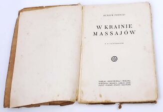 POTOCKI - W KRAINIE MASSAJÓW wyd. 1928r. 31 ilustracji polowania - 2
