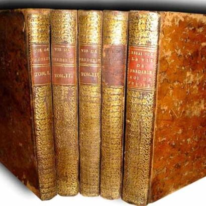 HISTOIRE DE FREDERIC II Roi de de PRUSSE wyd.1788r. 5 wol. [HISTORYA FRYDERYKA II- WOYNY ŚLĄSKIE]