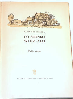 KONOPNICKA- CO SŁONKO WIDZIAŁO Wybór wierszy - 2