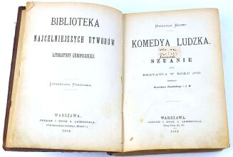 BALZAC - KOMEDYA LUDZKA t.VI-VIII 1884. Pierwsze polskie wydania! - 3