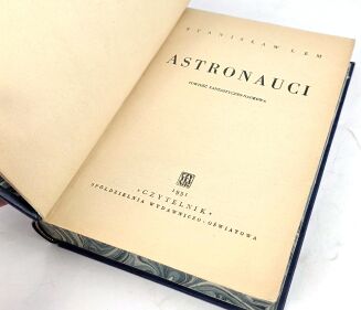 LEM- ASTRONAUCI wyd.1 z 1951, debiut, oprawa skórzana - 8