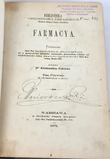 FABIAN - FARMACYA Tom I , 1876 - 3