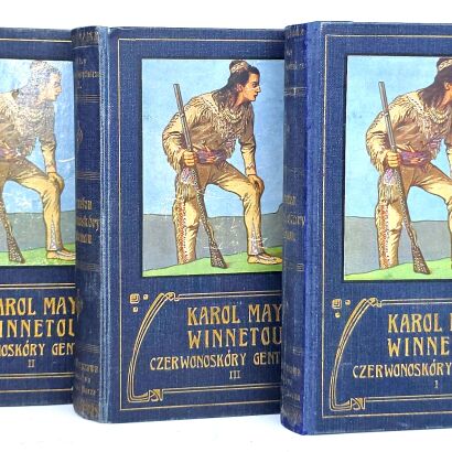 KAROL MAY - WINNETOU t.1-3 [komplet] wyd.1, oprawa wydawnicza