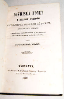 WAGA- NAZWISKA MONET wyd. 1850 - 2