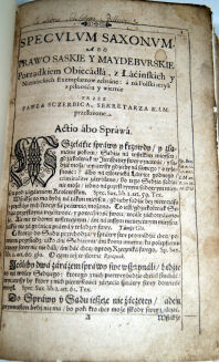 SZCZERBIC- ARTYKUŁY SECURITATIS...SPECULUM SAXONUM ALBO PRAWO SASKIE Y MYDEBURSKIE wyd.1646 - 7