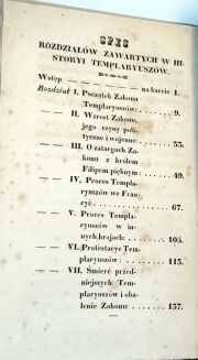 JURKOWSKI - HISTORYA ZAKONU RYCERSKIEGO TEMPLARYUSZÓW Wilno 1845 - 5
