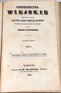OCZAPOWSKI- GOSPODARSTWO WIEJSKIE T.VIII-X. HODOWLA KONI Warszawa 1849 - 5