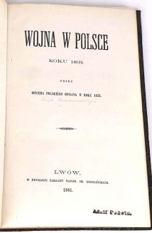 BRZOZOWSKI- WOJNA W POLSCE ROKU 1831 wyd. 1861 Napoleon - 3