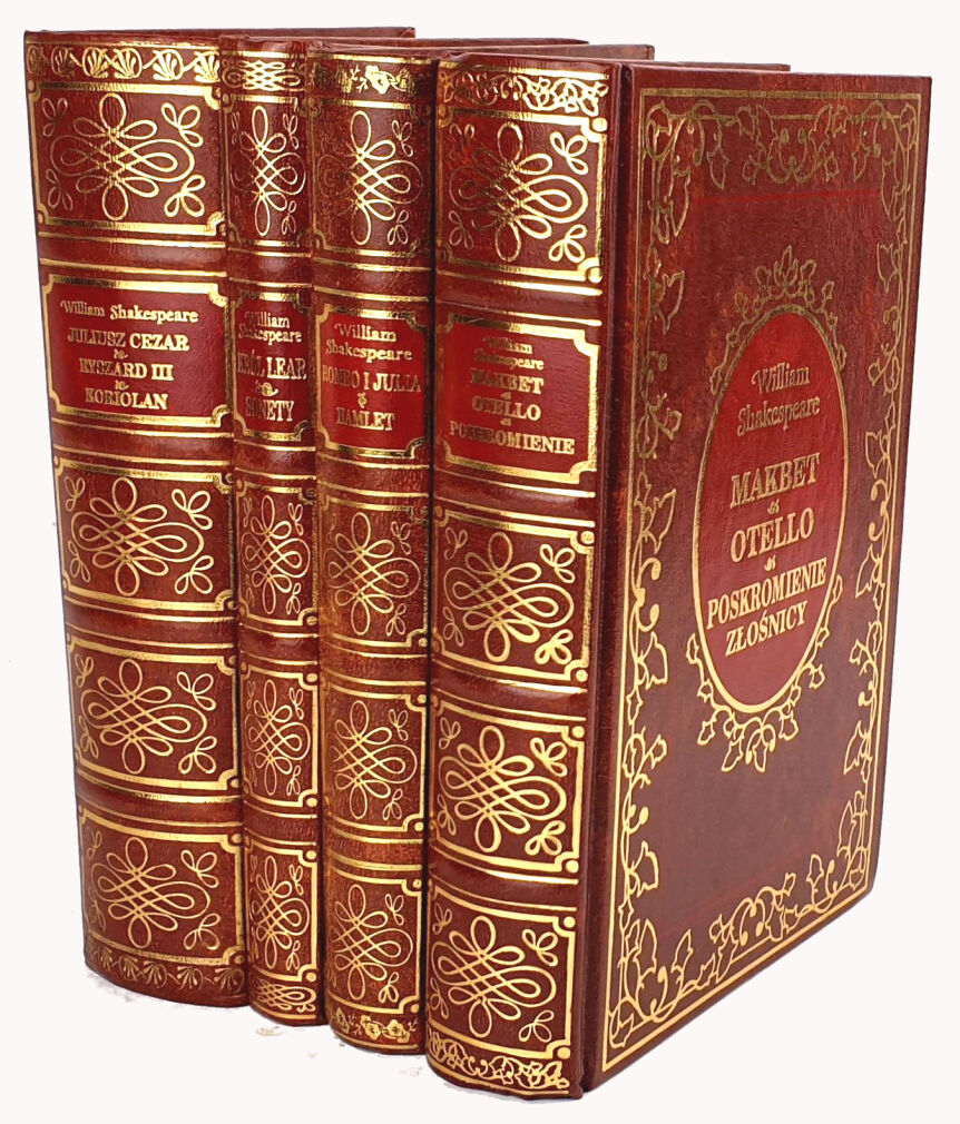 SHAKESPEARE - DZIEŁA 4 wol. złota oprawa