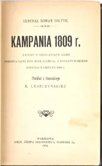 SOŁTYK- KAMPANIA 1809 R. wyd. 1906 - 11