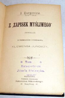 TURGENIEW - Z ZAPISEK MYŚLIWEGO  - 3