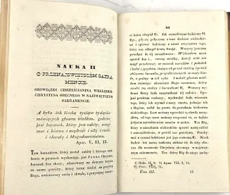 COSSART Laurent Josep - NAUKI O PRZYKAZANIACH BOSKICH I KOŚCIELNYCH, O MODLITWIE, GRZECHACH GŁÓWNYCH I SAKRAMENTACH. Wilno 1844 - 5