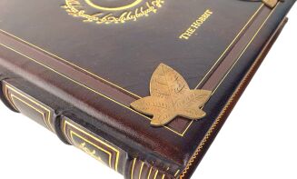 J..R.R. Tolkien - The Hobbit  Illustrated Edition, Premium Leather Binding, Metalwork, Fore Edge Painting, limited edition, copy Number 1 - 4