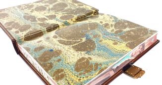 J..R.R. Tolkien - The Hobbit  Illustrated Edition, Premium Leather Binding, Metalwork, Fore Edge Painting, limited edition, copy Number 1 - 10