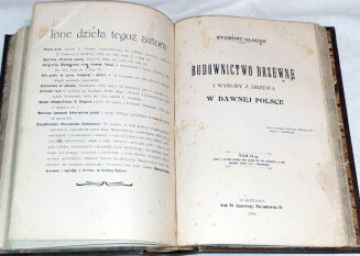 GLOGER- BUDOWNICTWO DRZEWNE I WYROBY Z DRZEWA W DAWNEJ POLSCE t.1-2 [komplet w 1 wol.] oryginał SKÓRA  - 11