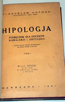 HOFMAN- HIPOLOGJA wyd. 1931r. TOM I-II. ILUTRACJE - 4