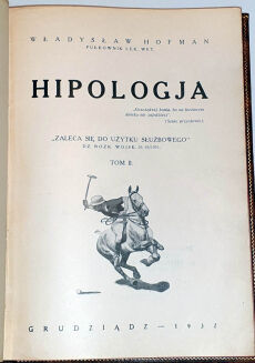 HOFMAN- HIPOLOGJA wyd. 1931r. TOM I-II. ILUTRACJE - 13