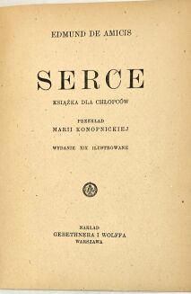 AMICIS- SERCE wyd. 1946  okładka SZANCER - 3