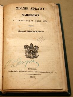 RÓŻYCKI - ZDANIE SPRAWY NARODOWI Z CZYNNOŚCI W ROKU 1831 - 3