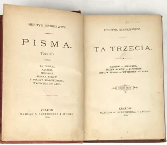 SIENKIEWICZ - TA TRZECIA [PISMA HENRYKA SIENKIEWICZA t.XIX] - 3