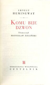 HEMINGWAY - KOMU BIJE DZWON wyd.1 skóra - 6
