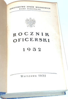 ROCZNIK OFICERSKI 1932r. - 2