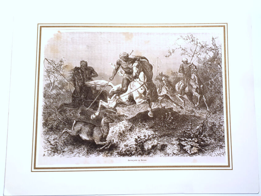 MYŚLISTWO, POLOWANIE drzeworyt