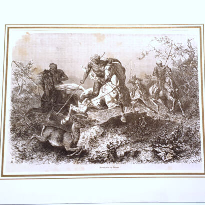 MYŚLISTWO, POLOWANIE drzeworyt