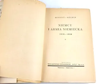 BENOIST-MÉCHIN - NIEMCY I ARMIA NIEMIECKA 1918–1938,  T. 1–2 [komplet w 2 wol.] - 4