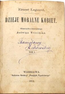 LEGOUVE- DZIEJE MORALNE KOBIET 1873 - 2