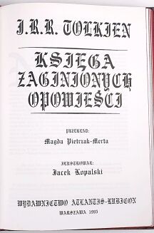 TOLKIEN - KSIĘGA ZAGINIONYCH OPOWIEŚCI ekskluzywna oprawa skórzana - 3