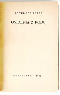 JASIENICA - OSTATNIA Z RODU wyd.1 - 3